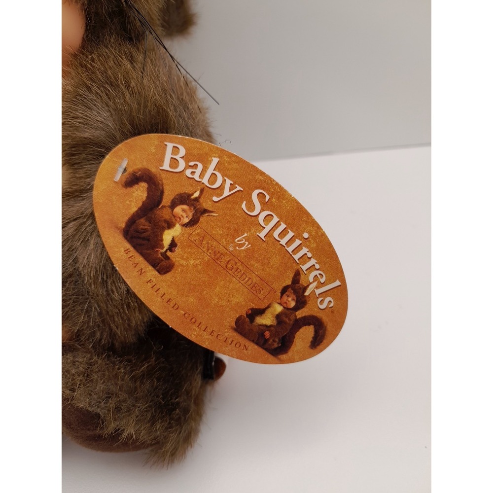 Vintage Anne Geddes Baby Squirrels Plush Doll 1998‎ WITH TAGS 10 inch - Picture 2 of 8
